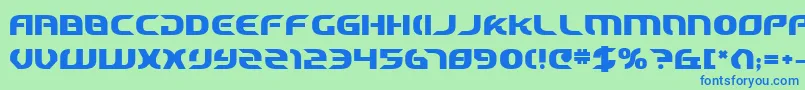StarfighterCadetBold Font – Blue Fonts on Green Background