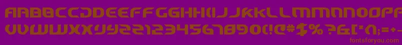 Lisätietoja StarfighterCadetBold-fontista StarfighterCadetBold-fontti – ruskeat fontit violetilla taustalla