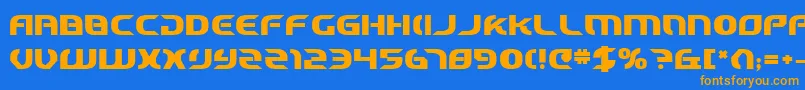 Подробнее о шрифте StarfighterCadetBold Шрифт StarfighterCadetBold – оранжевые шрифты на синем фоне