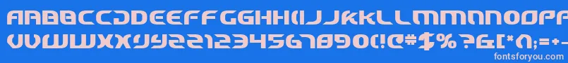 StarfighterCadetBold Font – Pink Fonts on Blue Background