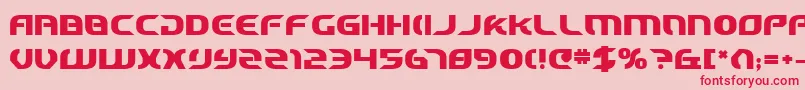 StarfighterCadetBold-Schriftart – Rote Schriften auf rosa Hintergrund