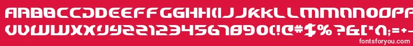 StarfighterCadetBold Font – White Fonts on Red Background