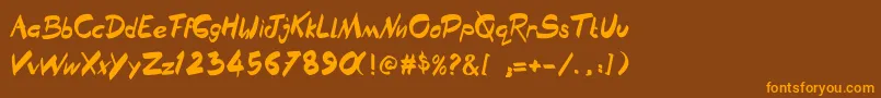TheBrownies Font – Orange Fonts on Brown Background