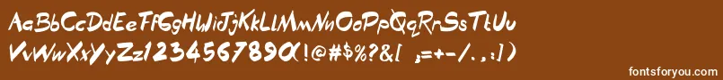 TheBrownies Font – White Fonts on Brown Background