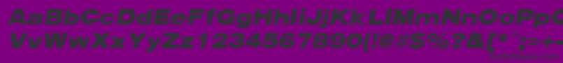 ArenaBlackExtendedItalic Font – Black Fonts on Purple Background