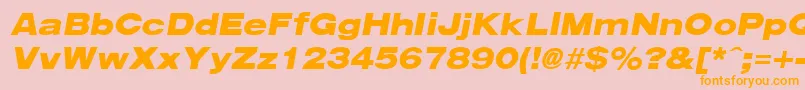 ArenaBlackExtendedItalic Font – Orange Fonts on Pink Background