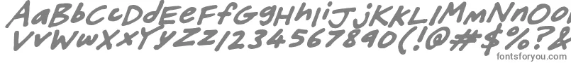 fuente FriendlyFeltTipsItalic – Fuentes Grises Sobre Fondo Blanco