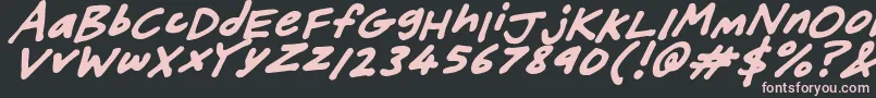fuente FriendlyFeltTipsItalic – Fuentes Rosadas Sobre Fondo Negro