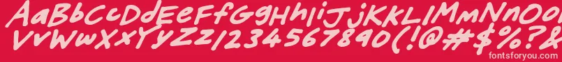 fuente FriendlyFeltTipsItalic – Fuentes Rosadas Sobre Fondo Rojo