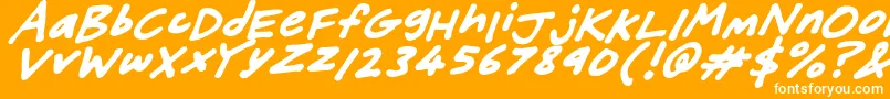 FriendlyFeltTipsItalic Font – White Fonts on Orange Background