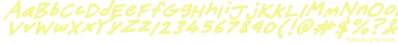 Шрифт FriendlyFeltTipsItalic – жёлтые шрифты