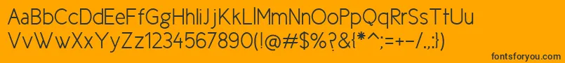 Police NewCicleSemi – polices noires sur fond orange
