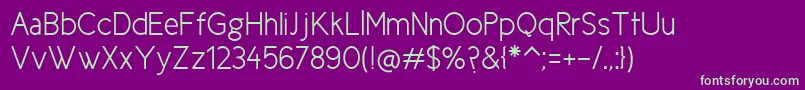 NewCicleSemi Font – Green Fonts on Purple Background