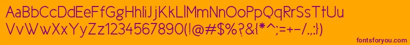 NewCicleSemi Font – Purple Fonts on Orange Background
