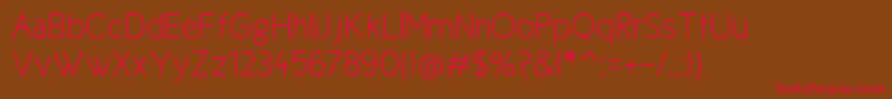 NewCicleSemi Font – Red Fonts on Brown Background
