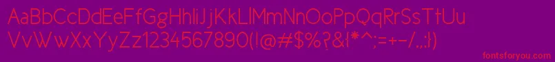 NewCicleSemi Font – Red Fonts on Purple Background