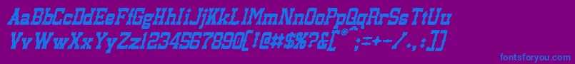 LassiterItalic Font – Blue Fonts on Purple Background