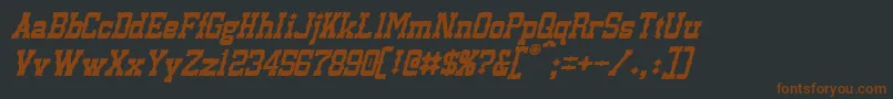 LassiterItalic Font – Brown Fonts on Black Background
