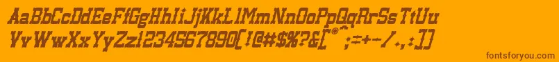 LassiterItalic Font – Brown Fonts on Orange Background