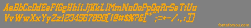 LassiterItalic Font – Orange Fonts on Gray Background