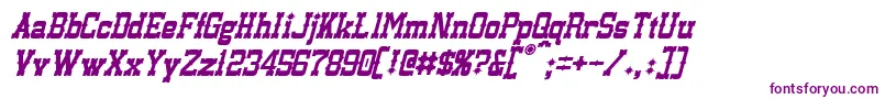 Czcionka LassiterItalic – fioletowe czcionki