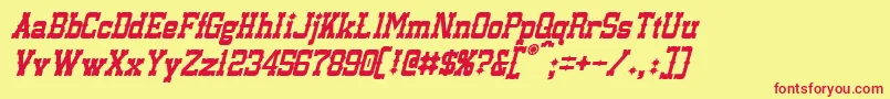 LassiterItalic Font – Red Fonts on Yellow Background