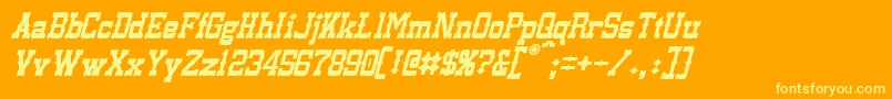 LassiterItalic Font – Yellow Fonts on Orange Background