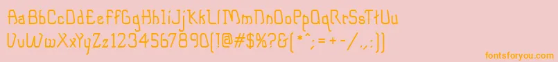 DipperMf Font – Orange Fonts on Pink Background