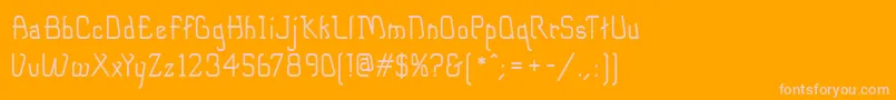 DipperMf Font – Pink Fonts on Orange Background