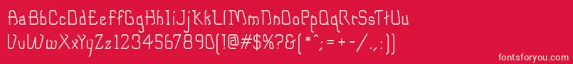 DipperMf Font – Pink Fonts on Red Background