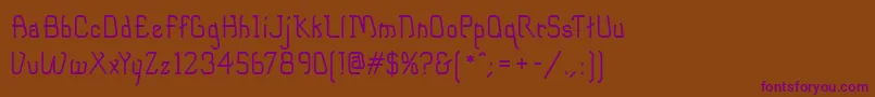 Czcionka DipperMf – fioletowe czcionki na brązowym tle