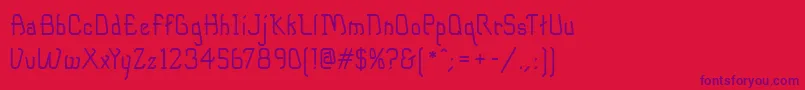 DipperMf Font – Purple Fonts on Red Background