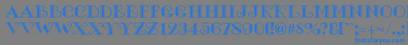 GamblerRegularDb Font – Blue Fonts on Gray Background