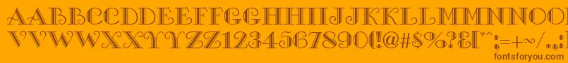 GamblerRegularDb Font – Brown Fonts on Orange Background