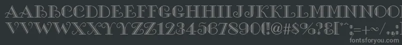 フォントGamblerRegularDb – 黒い背景に灰色の文字