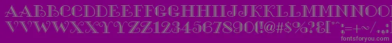 GamblerRegularDb Font – Gray Fonts on Purple Background