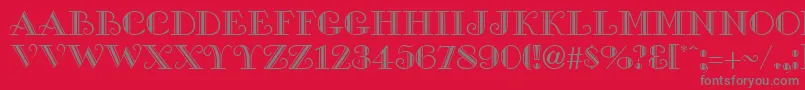 GamblerRegularDb Font – Gray Fonts on Red Background