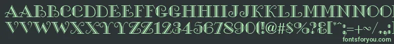 GamblerRegularDb Font – Green Fonts on Black Background