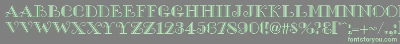 GamblerRegularDb Font – Green Fonts on Gray Background