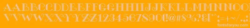 GamblerRegularDb Font – Pink Fonts on Orange Background