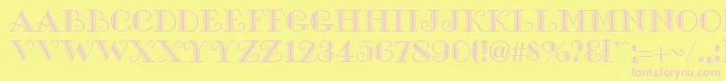 GamblerRegularDb Font – Pink Fonts on Yellow Background