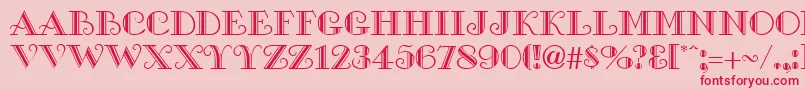 GamblerRegularDb Font – Red Fonts on Pink Background