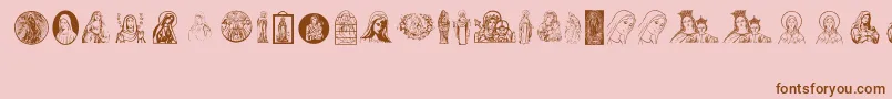 VirginMary Font – Brown Fonts on Pink Background