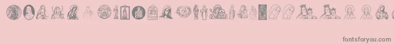 VirginMary Font – Gray Fonts on Pink Background