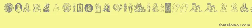 VirginMary Font – Gray Fonts on Yellow Background