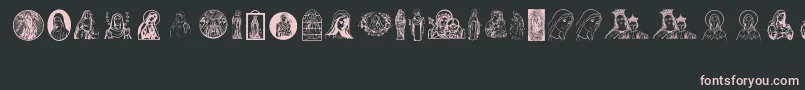 VirginMary Font – Pink Fonts on Black Background