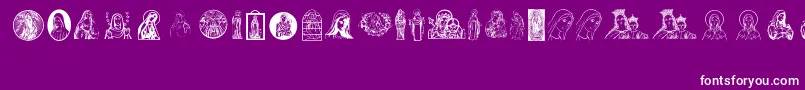 VirginMary Font – White Fonts on Purple Background