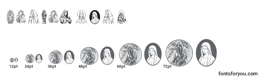 VirginMary Font Sizes
