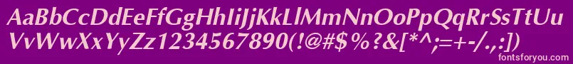 Agopuhbo Font – Pink Fonts on Purple Background
