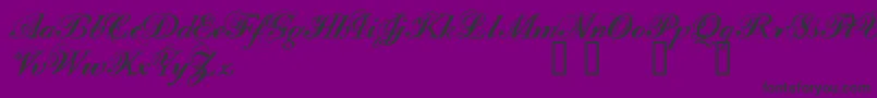 Fonte Filom – fontes pretas em um fundo violeta